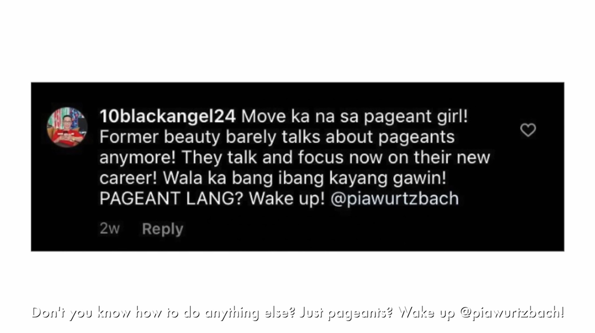 pia wurtzbach move on from pageant comment response