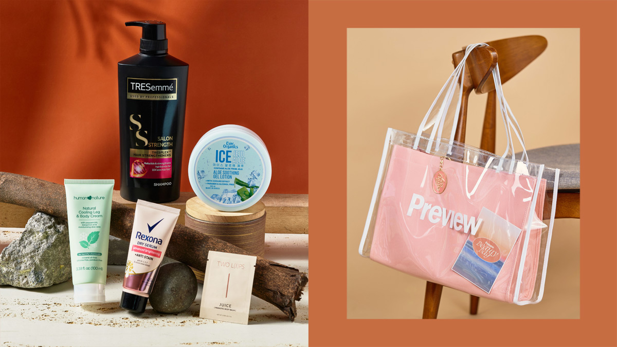 All The Hair And Body Care Products Inside The Preview Beauty Bag