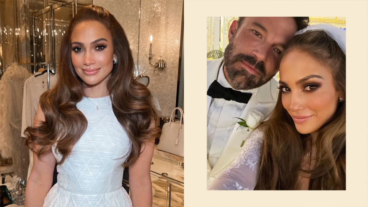 Jennifer Lopez Just Got Married To Ben Affleck Wearing "a Dress From An Old Movie"