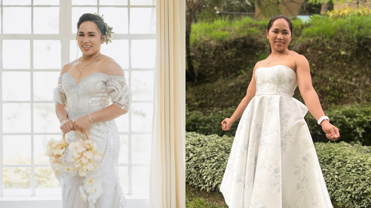 Hidilyn Diaz Was The Most Stunning Bride In Not Just One But Two Wedding Dresses