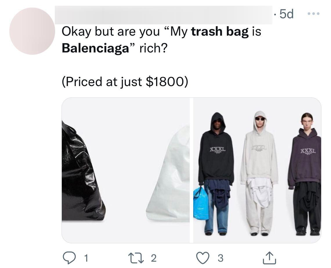 balenciaga garbage bag price