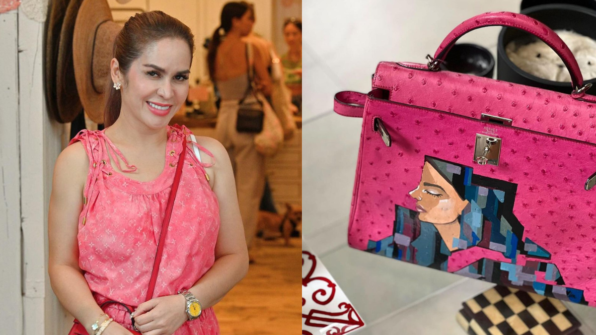 Woah! Heart Evangelista Just Painted On Jinkee Pacquiao’s Pink Hermà¨s Bag