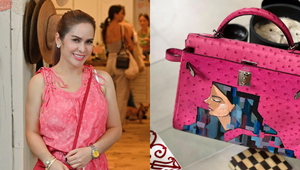 Woah! Heart Evangelista Just Painted On Jinkee Pacquiao’s Pink Hermès Bag