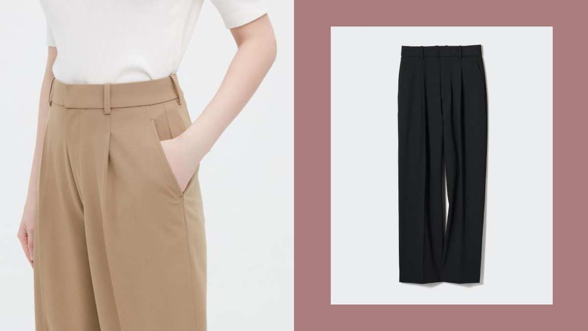 These Neutral High-Waisted Trousers from Uniqlo Are Perfect for Hiding Your Food Belly