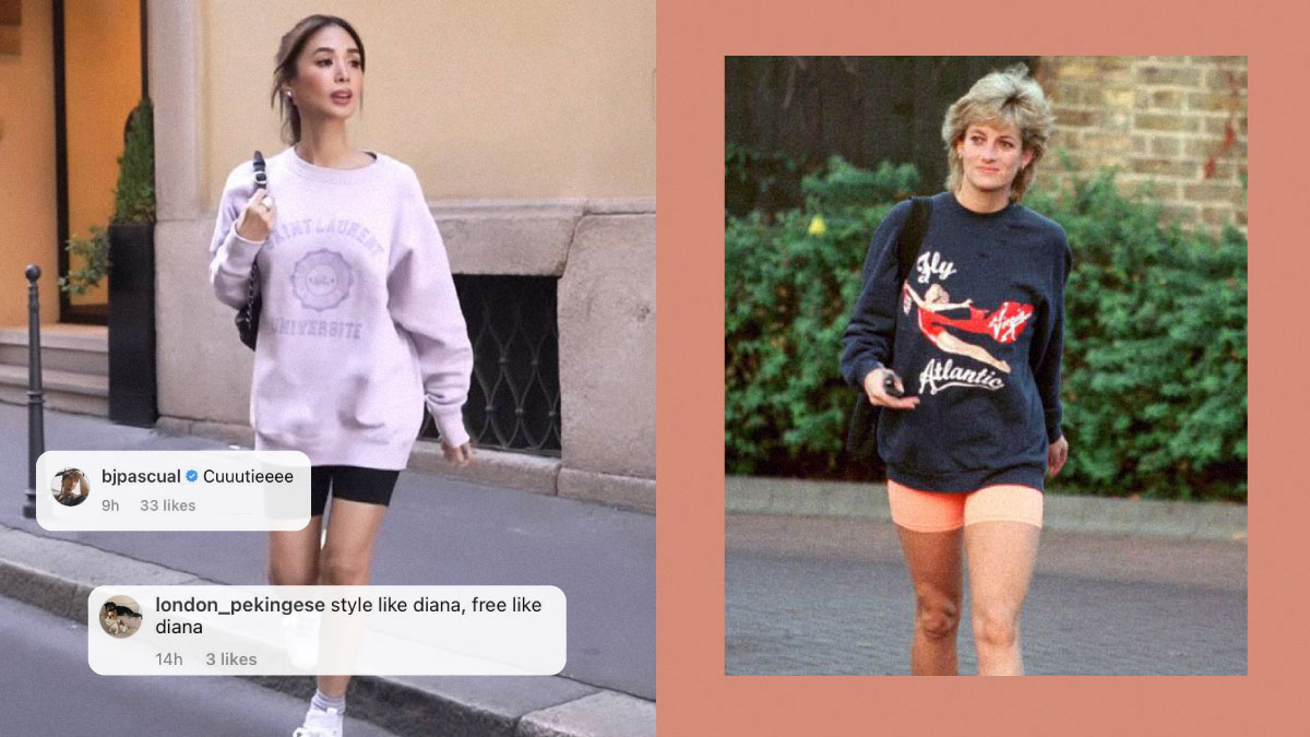 Netizens Think Heart Evangelista Is Channeling Princess Diana In Her Recent Sporty Ootd