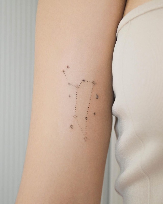 30 Cosmic Constellation Tattoos Straight From The Sky  TattooBlend