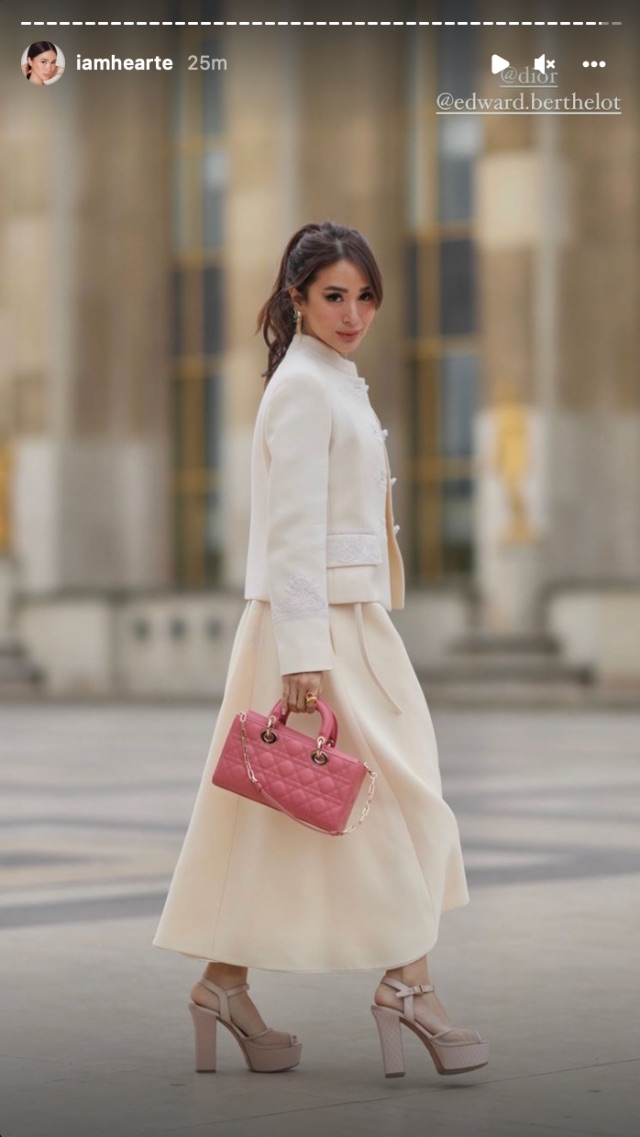 Dior Lady D-Joy Handbag worn by heart evangelista