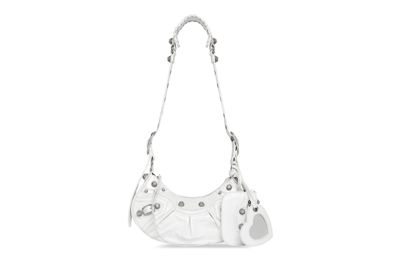 Le Cagole Mini Leather Shoulder Bag in White  Balenciaga  Mytheresa