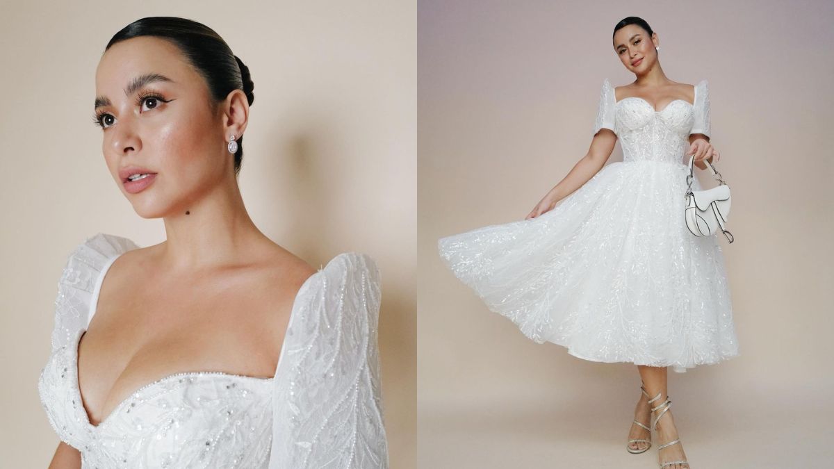 Yassi Pressman Is Every Bit A Gorgeous Filipina Princess In Her All-white Sequined Terno Dress