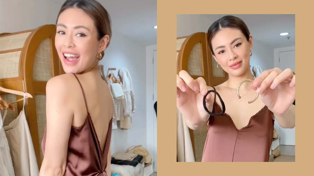 Sam Pinto Has A Genius Hack For Making A Loose Dress Fit Better