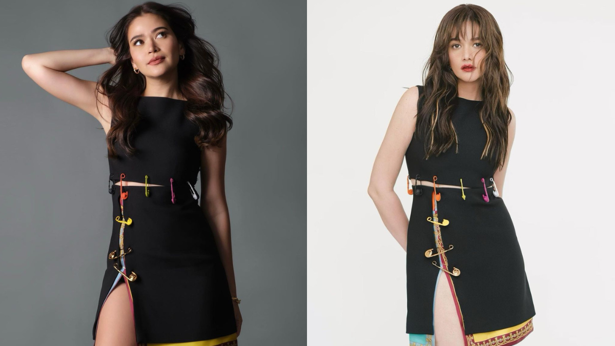 Bela Padilla And Bea Alonzo Are Twinning In This Playful Safety Pin Dress From Versace