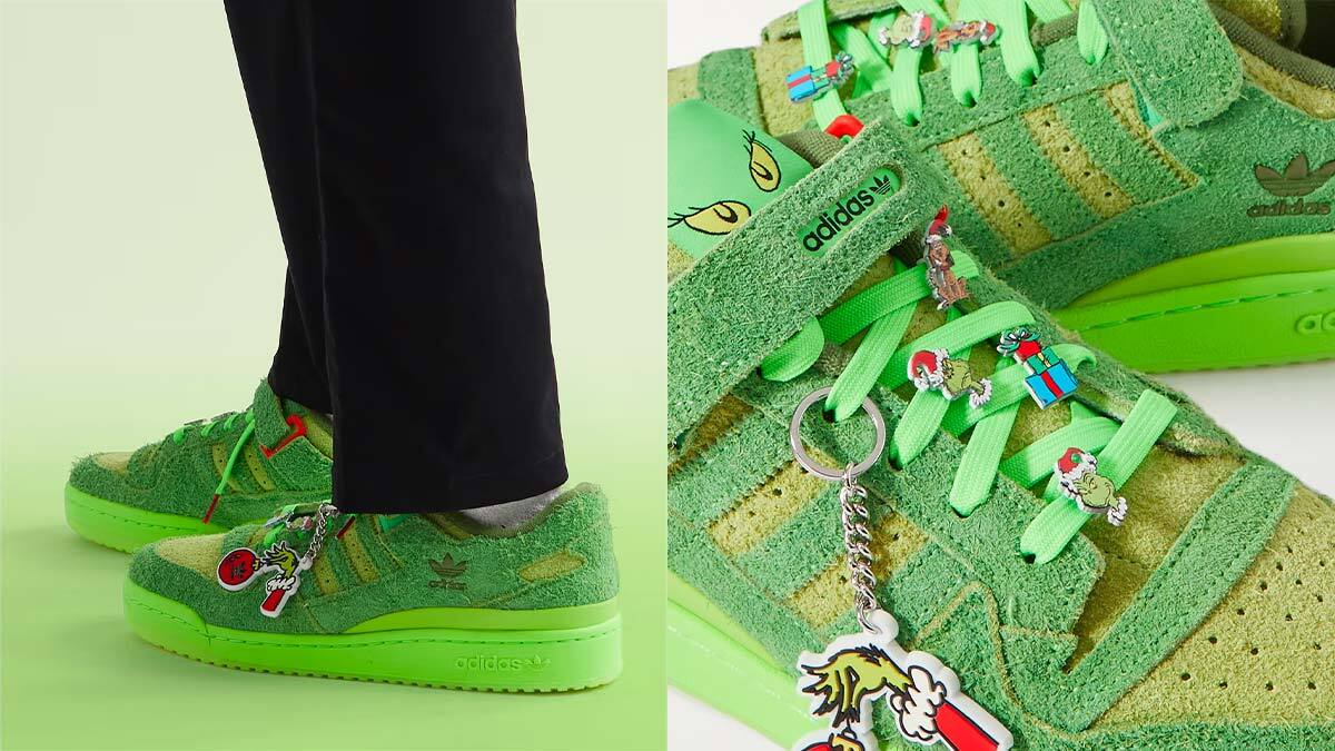 Adidas Just Launched the Cutest Grinch-Inspired Sneakers You'll Want This Holiday Season