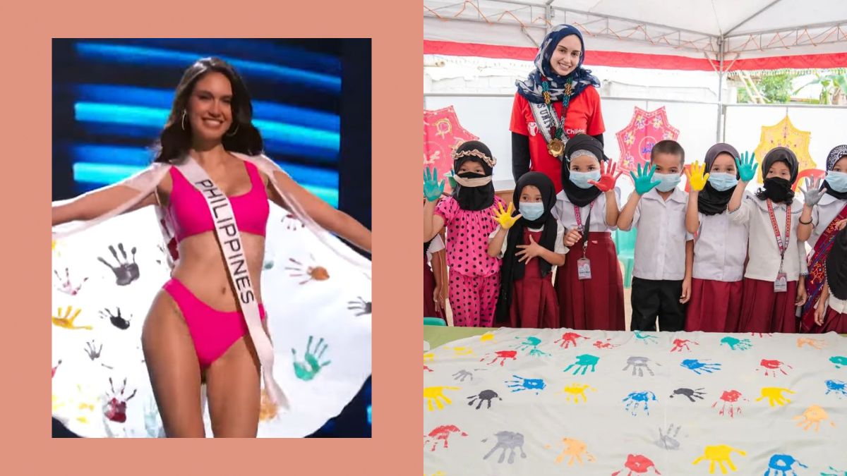 Celeste Cortesi's Swimsuit Cape For The Miss Universe Prelims Was Actually Painted By Marawi Children