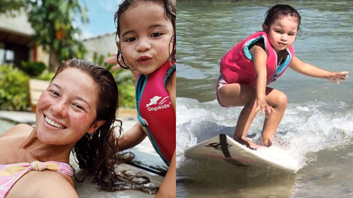 Wow! Andi Eigenmann's Three-Year-Old Daughter Lilo Is Already a Natural at Surfing