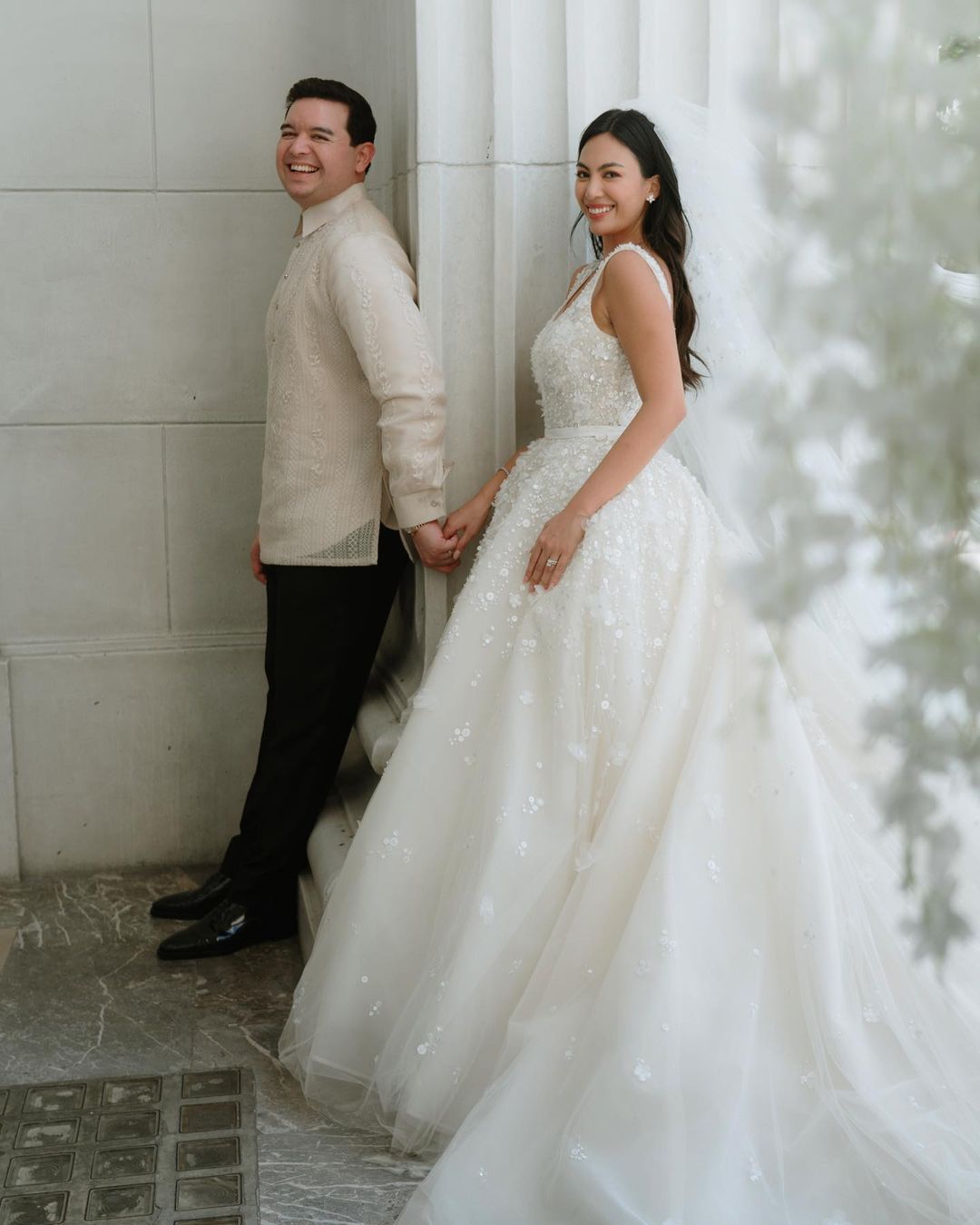 dominique cojuangco elie saab wedding gown