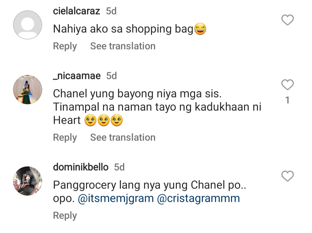 Netizens React To Heart Evangelista's Chanel Grocery Bag