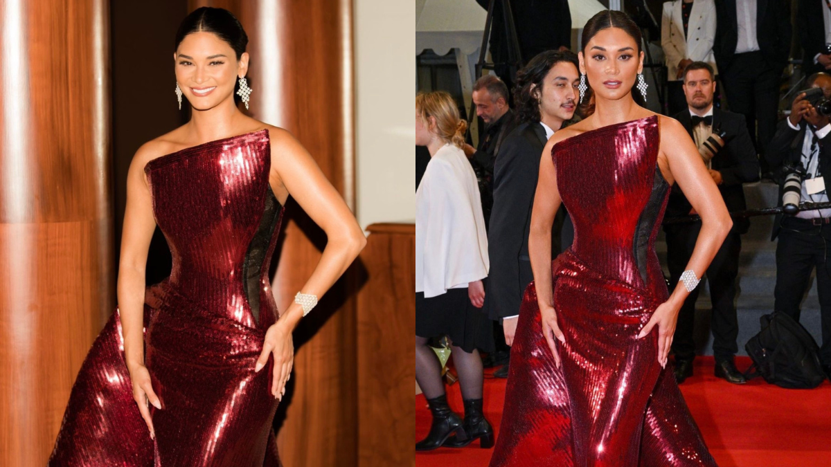 Pia Wurtzbach Shuts Down The Cannes Red Carpet In A Shimmering Gown By Mark Bumgarner