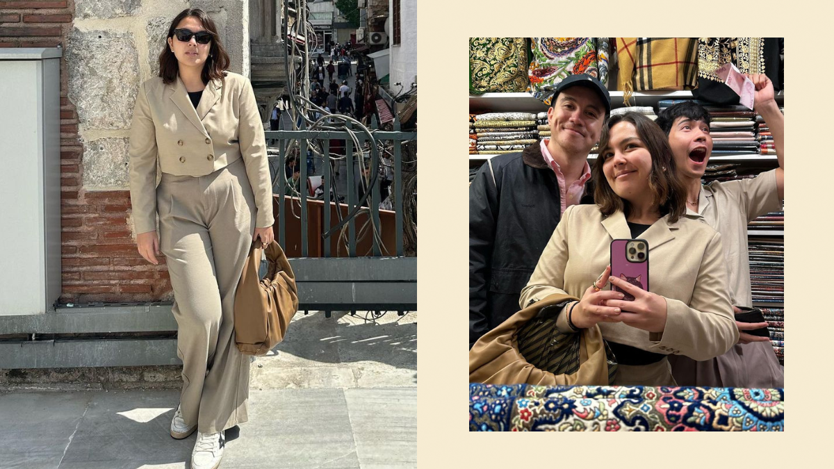 Ria Atayde Chicly Pulls Off a Cropped Suit with Her Neutral Travel OOTD in Turkey