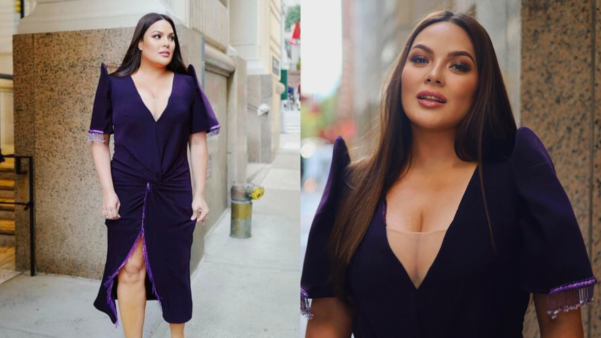 Kc Concepcion Stuns In A Purple Terno Dress At The New York Premiere Of "asian Persuasion"