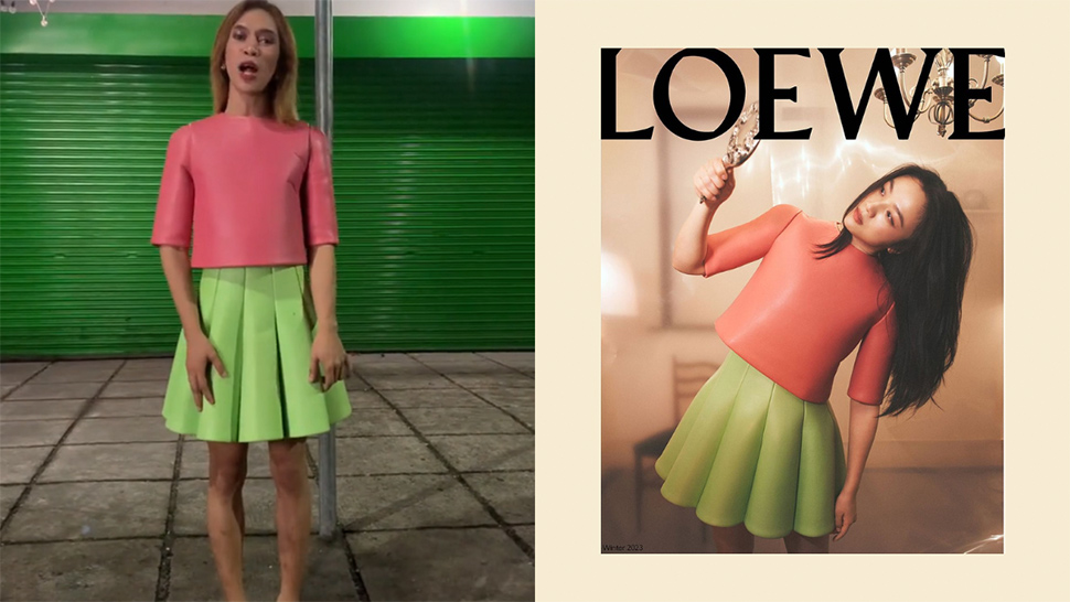 Filipina Tiktok Star Mathilda Airlines Spins In Loewe's Latest Polly Pocket-inspired Pieces