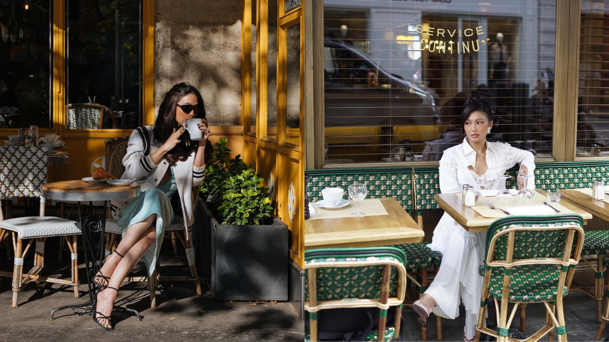 Nadine Lustre And Heart Evangelista Were Both At A Parisian Cafe And They Wore The Chicest Ootds