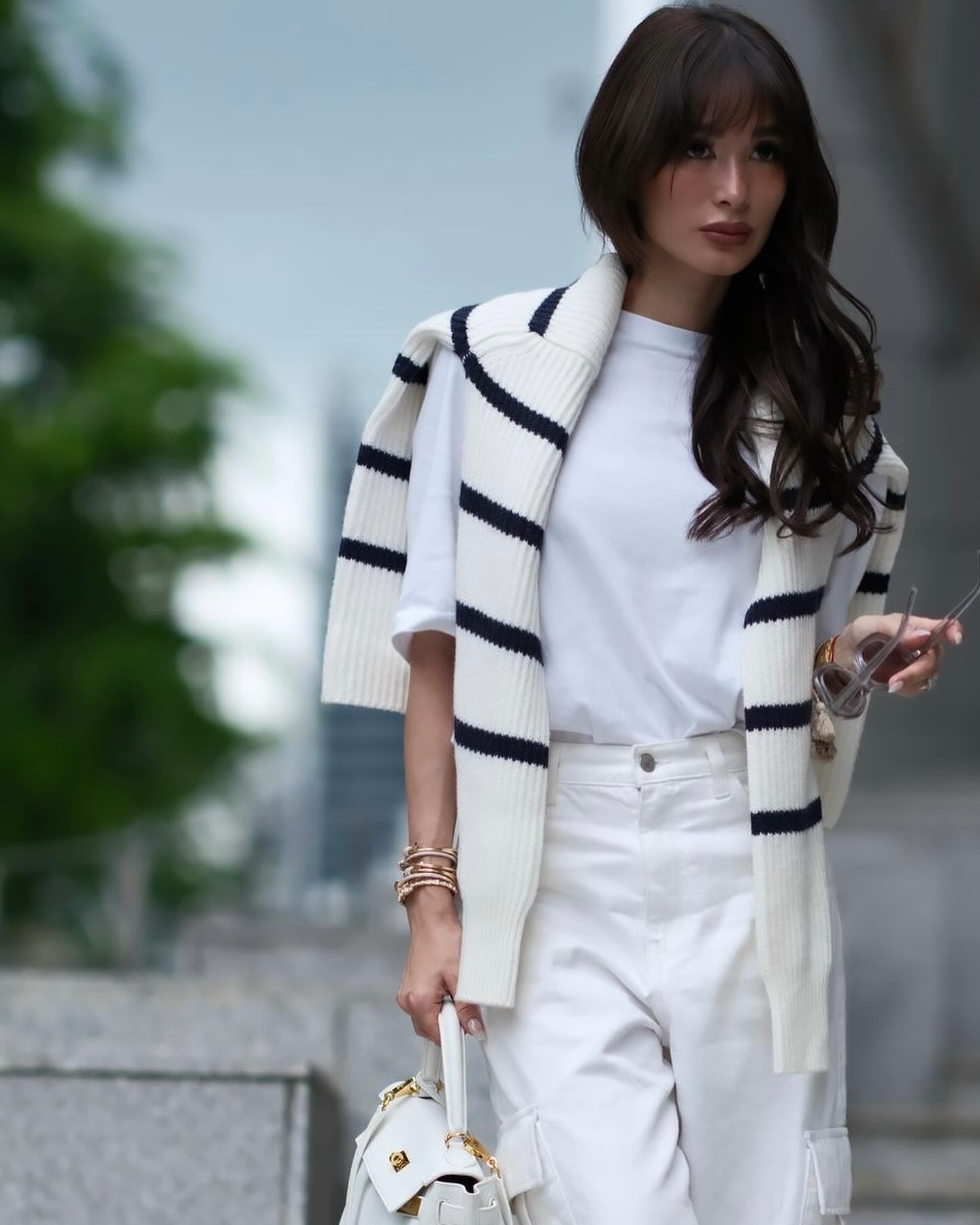 Heart evangelista white store outfit