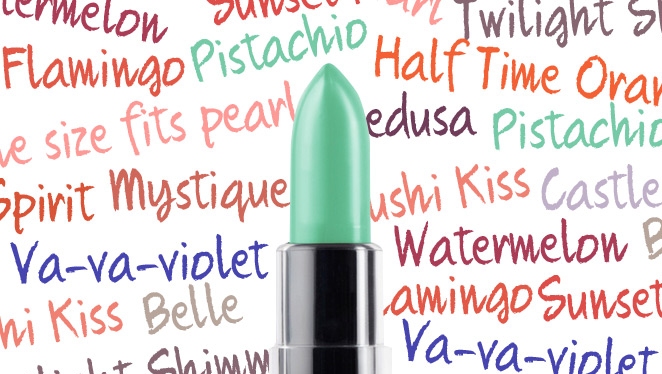 Fun Lipstick Names: Rainbow Colors