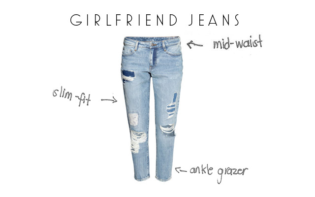 difference between mom jeans and girlfriend jeans