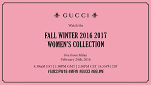 Watch The Gucci Fall/winter 2016 Fashion Show Live