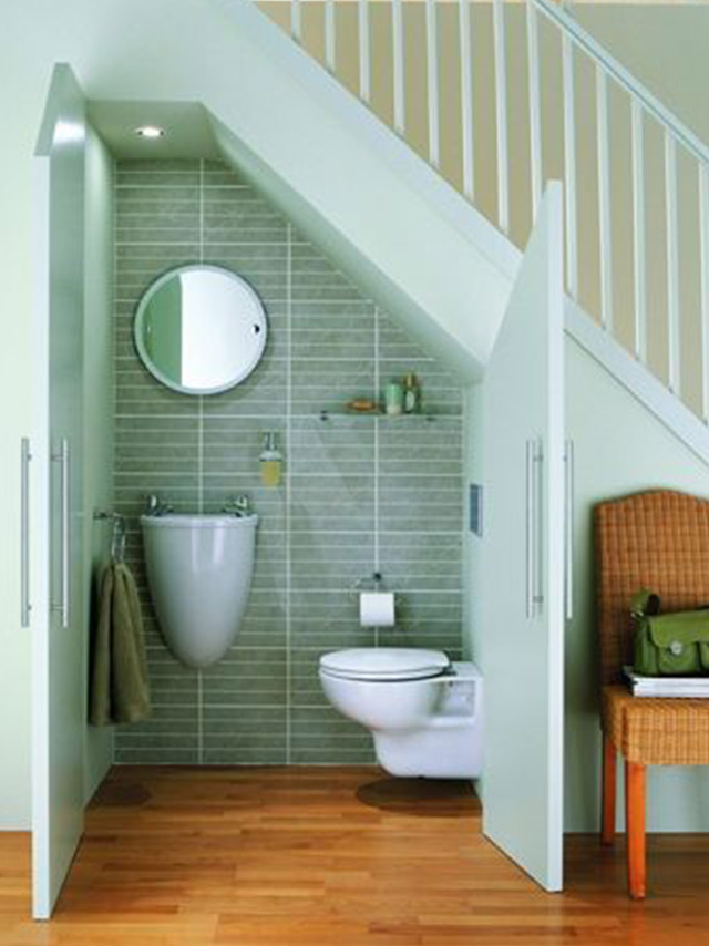 Expert Advice: Building A Powder Room Under The Stairs