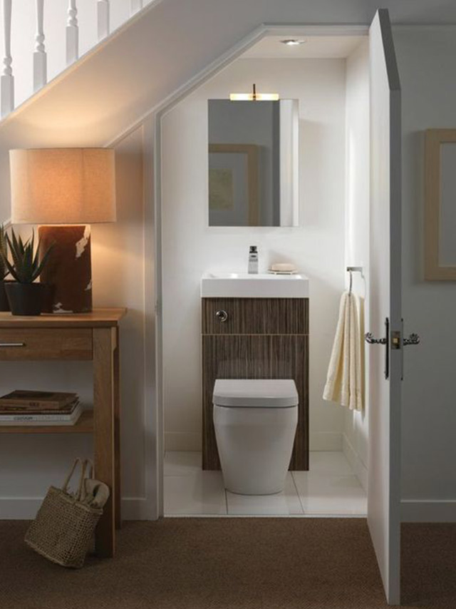 Expert Advice: Building A Powder Room Under The Stairs