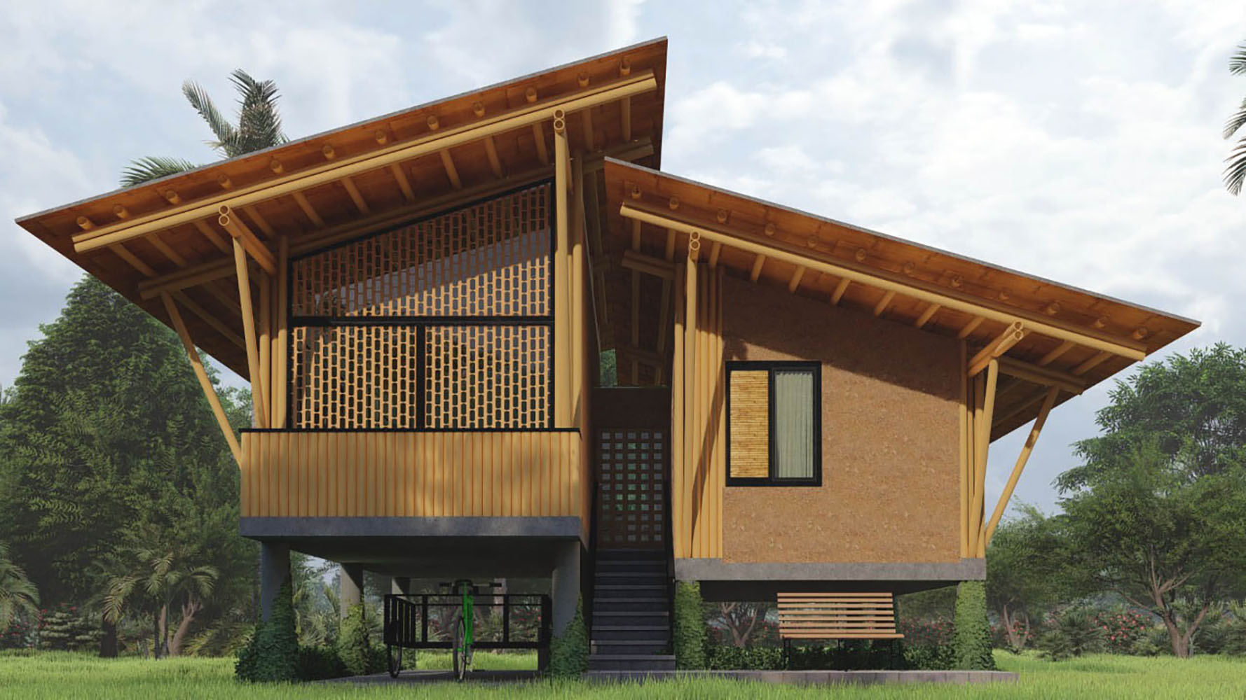 60sqm Sustainable Bamboo House   2 