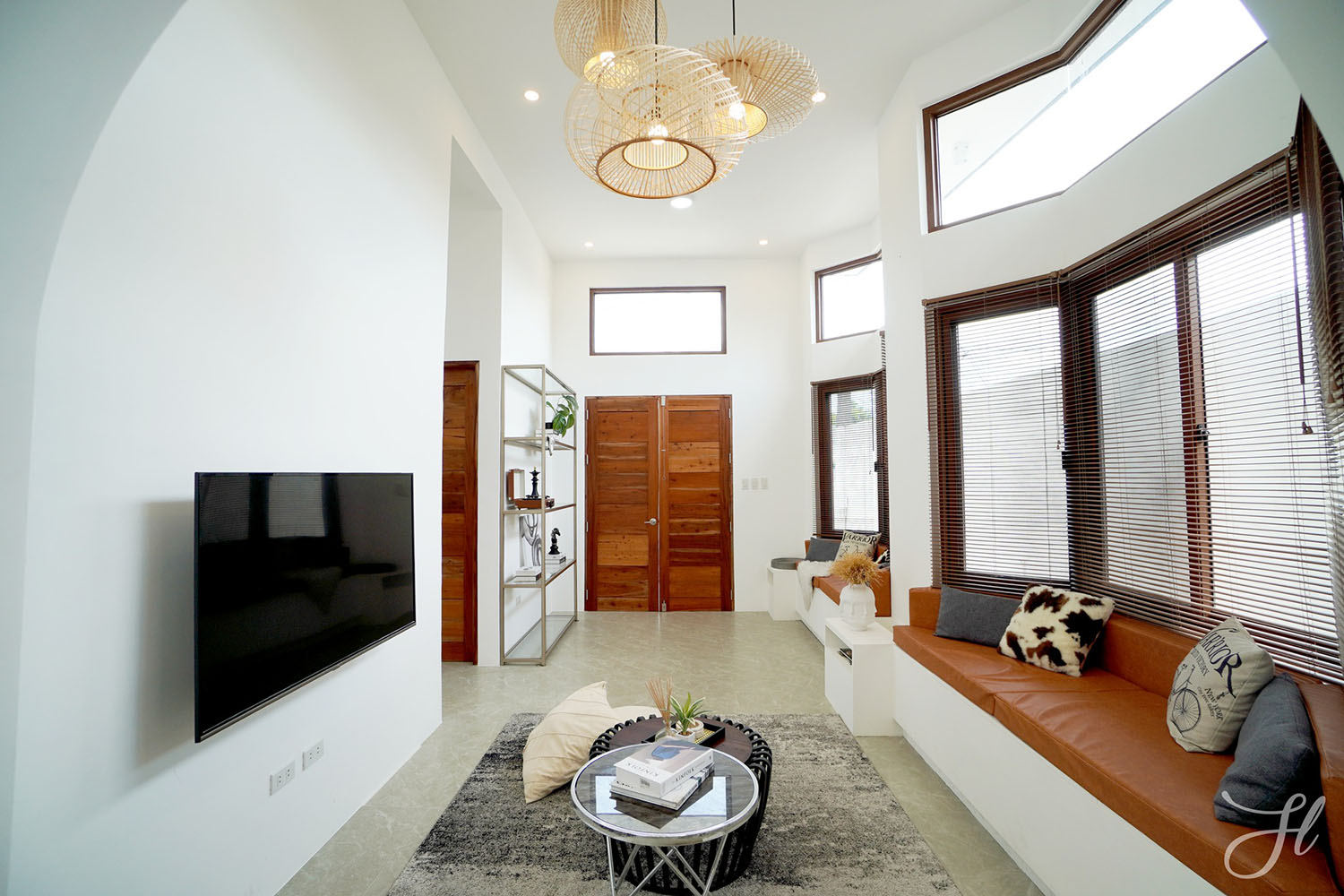high ceilings complete this bungalow