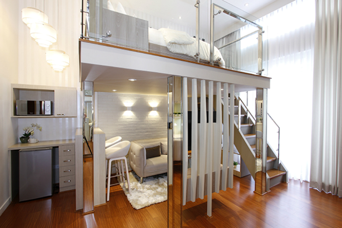 Space saving loft deals beds