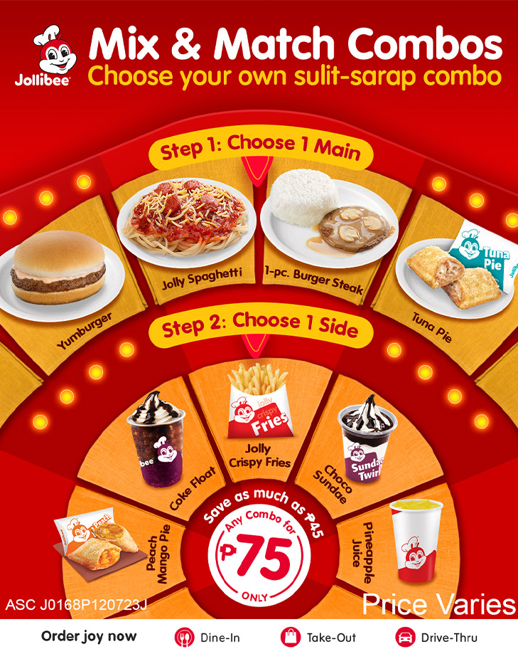 Find Your Fave Fast Food Pairing with Jollibee's Mix & Match Combos