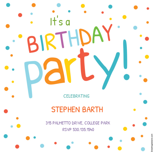 15 Free Printable Children's Birthday Party Invitations | SP