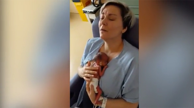 This Made Our Day: New Mom Holds Her Preemie Baby for the First Time