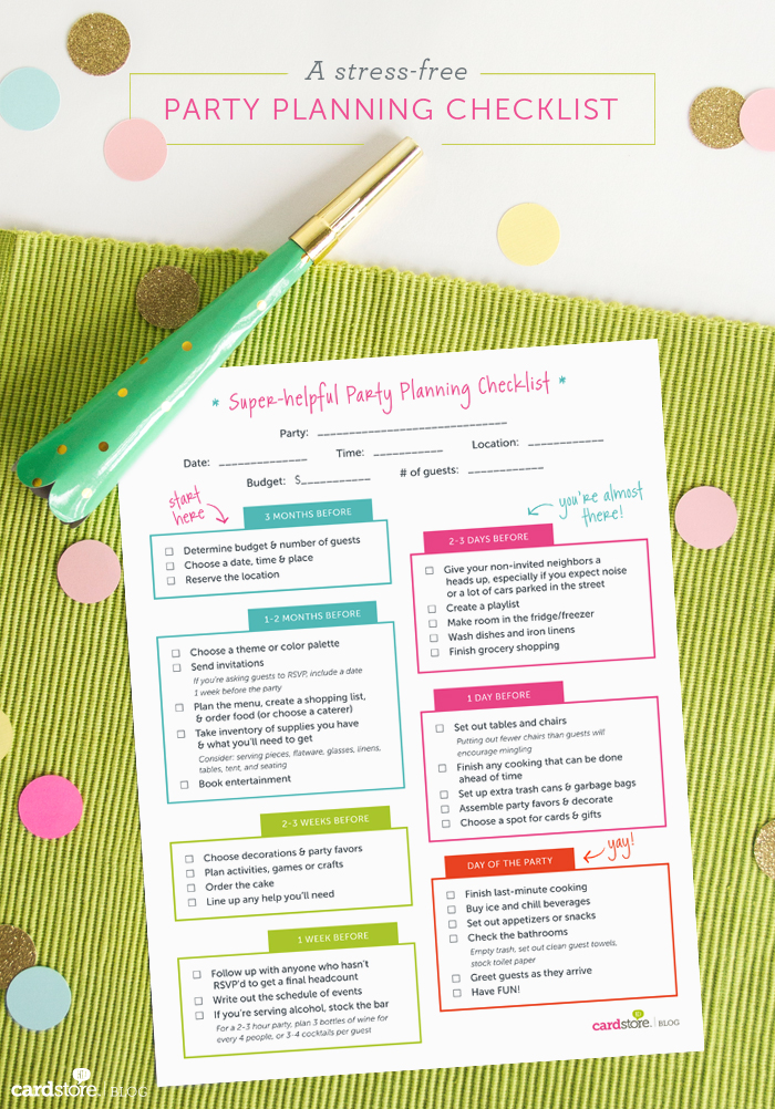 Get Everything Done on Time With These 7 Printable Party Planners