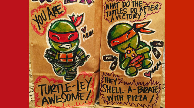 This Mom Draws on Her Sons' School Lunch Bags--Everyday!