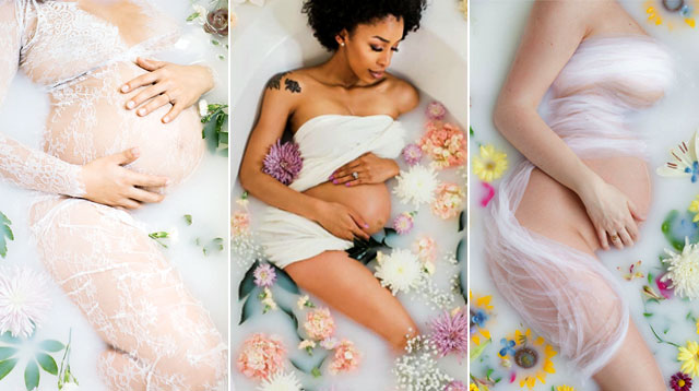 These 'Milk Bath' Maternity Photos Are Dreamy and Gorgeous!