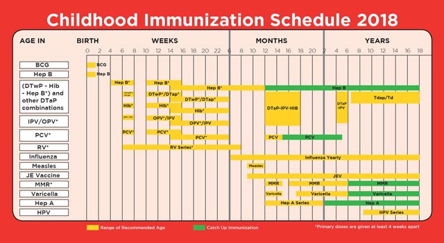 Childhood Immunization Schedule: List Of Vaccines For ...
