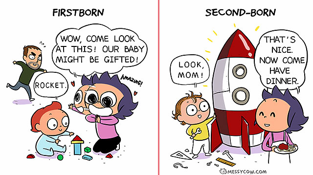 12 Comics Capture What Motherhood Is Like the First and Second Time