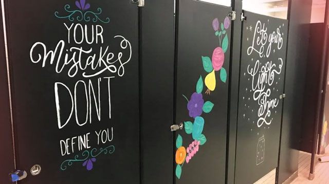LOOK: Parents Paint Inspirational Quotes on Grade School Bathroom Stalls