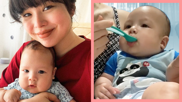 Saab Magalona Has Started Introducing 4-Month-Old Baby Vito To Solid Foods
