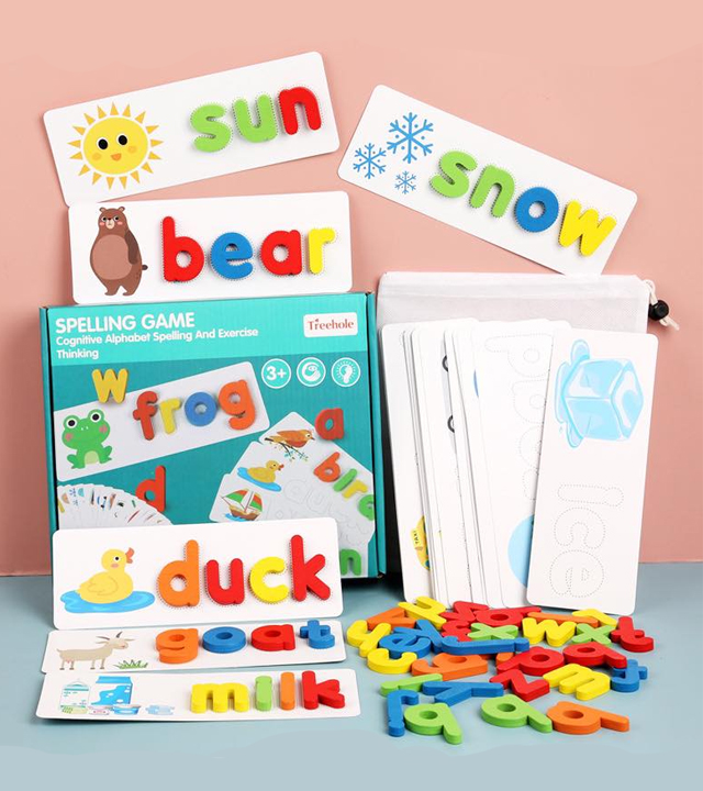 spelling game wooden toy