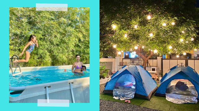 Backyard Vacation: This Girl Dad Built A Pool, Camping Area, And DIY Cinema At Home