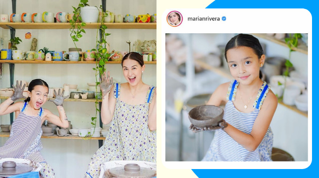 LOOK: Marian Rivera And Zia Dantes Learn Pottery Together!