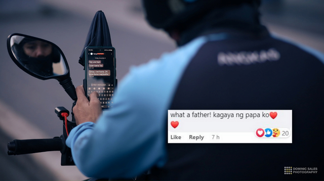 'Tatay, Uwi Ka Na,' This Stolen Shot Of A Motorcycle Service Driver Is Making Netizens Wish They Could Hug Their Dads