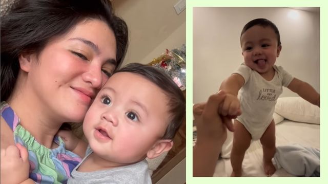 'Everybody Falls': How Dimples Romana Encourages Baby Elio Keep Trying To Stand And Walk