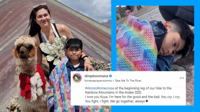 Dimples Hikes A Mountain In The Andes With Son Alonzo: 'It's Okay To Do Things Afraid'